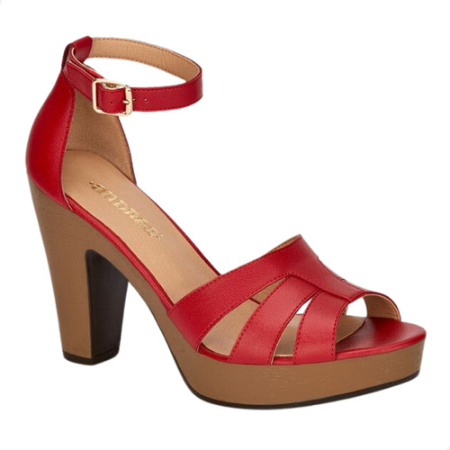 Zapatilla Andrea Mujer Look Unico Rojo 7248 And22 Lovelyla