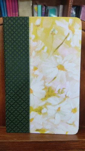Biblia Rvr60 Piel Verde Con Flores 10.5