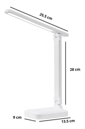 Imagen 2 de 7 de Lámpara Escritorio Led Táctil Plegable Recargable Usb Bl1269