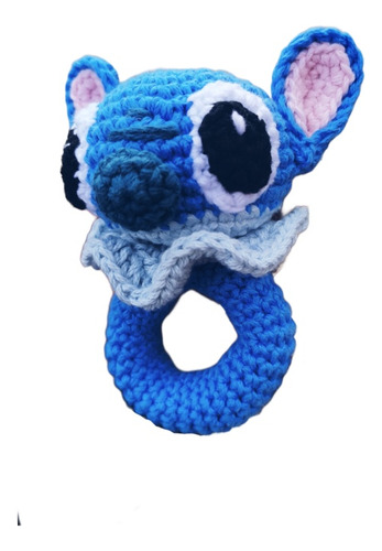 Sonajero Stitch Crochet Personalizado, Ojos Bordados 