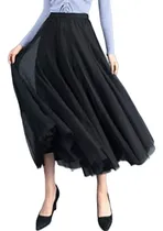 Comprar Faldas Largas De Tul Cintura Elástica,moda Cómodo Elegante
