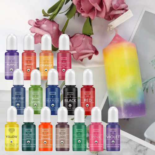 16 Uds. Concentrado De Tinte Líquido Para Velas Para Hacer
