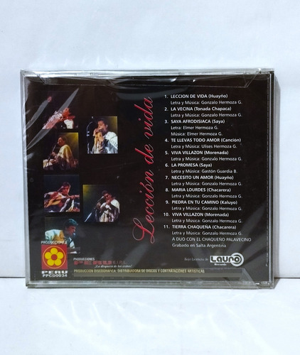 Cd Los Kjarkas - Lección De Vida 2001 Lauro Records Bolivia (Usado)