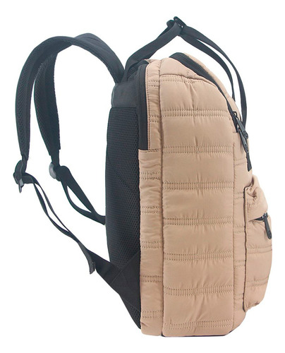 Mochila Matera Amayra Dos Divisiones Tendencia Urbana Cómoda Color Camel 261055