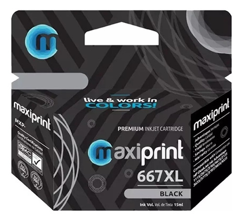 Cartucho De Tinta Compatible De Hp 667xl - Maxiprint