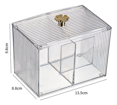 Transparent Makeup Box Cotton Pads Holder Home Cotton Swabs