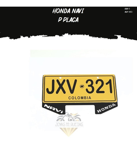 Porta Placa Artículos Lujo Moto Honda Navi