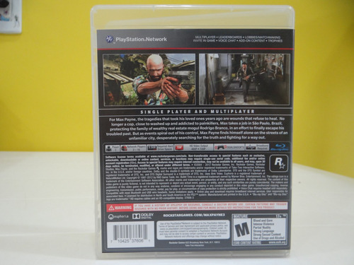 Max Payne 3 - Ps3 - Completo! (Usado)