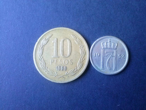 Moneda Noruega 10 0re 1952 Níquel (c15)