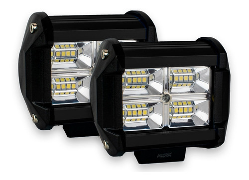 Par Faros 16 Hiper Led Secciona Auxiliar Dually Fijo Estrobo