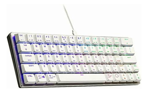 Cooler Master Sk620 Teclado Mecánico 60% Blanco Plateado