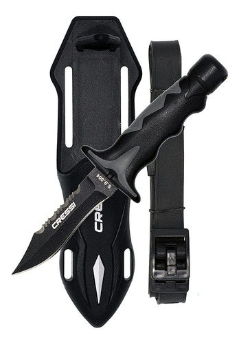 Cressi Cuchillo De Buceo, Color Negro