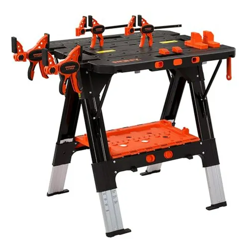 Mesa De Trabajo Plegable Pony, 2-en-1 Como Caballete Y Banco