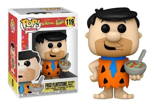 Pop! Funko Fred Flinstone W/frutty Pebbles #119 Picapiedras