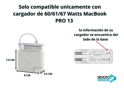 Funda Para Cargador Macbook Pro 13 14 60w/61w/67w Case