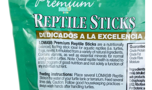 Imagen 2 de 6 de Alimento Tortugas Reptiles En Palitos Reptile Sticks 300g