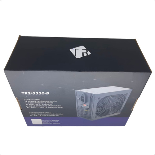 Fonte Atx 500w Real Bpc/5330-b 24 Pinos Box Preto