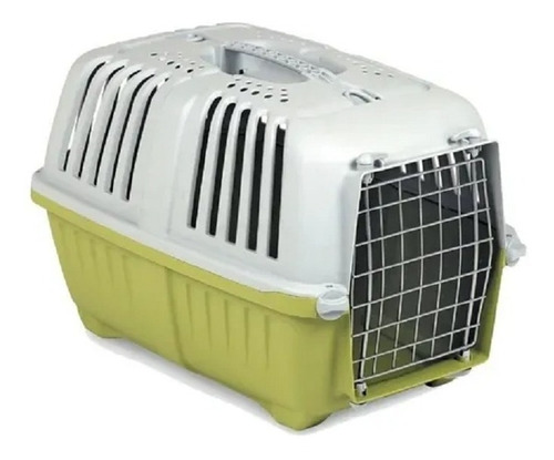 Transportadora Para Mascota Perro Gato Pratiko Metal 2 Verde