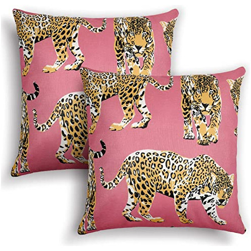 Fundas De Almohada De Leopardo Preppy, Funda De Almohad...