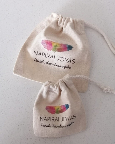 100 Bolsas De Algodón Estampadas Para Joyeria Tamaño 7x10
