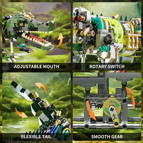 Yeechao Ideas Juego De Construcción Mecánico De Cocodrilo, Y