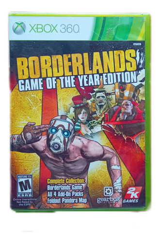 Borderlands Game Of The Year Edition Xbox 360 Sellado