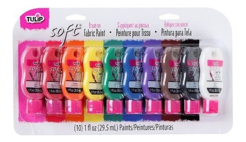 Kits De Pintura De Tela Suave Tulipan 10pk Arco Iris 31653