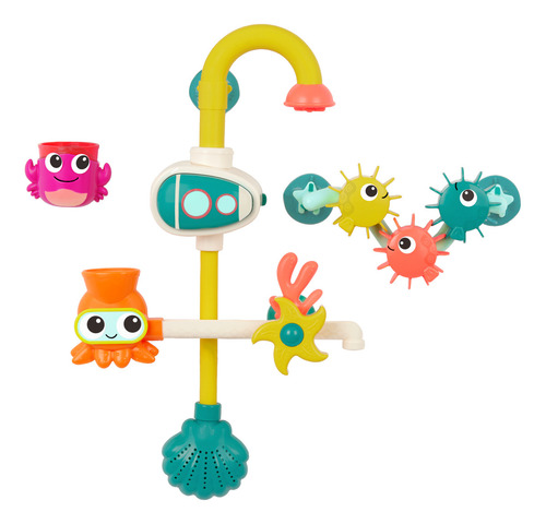 Juego De Agua Submarino Para Bañera Con Sopapa Battat