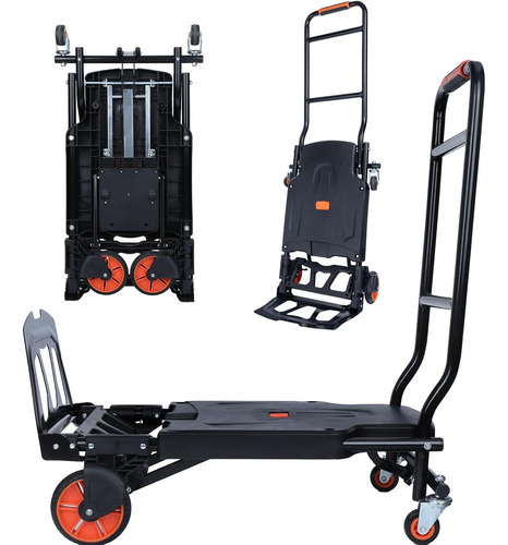 Carro De Mano Plegable 2 En 1, Carrito De Mano Plegable De C