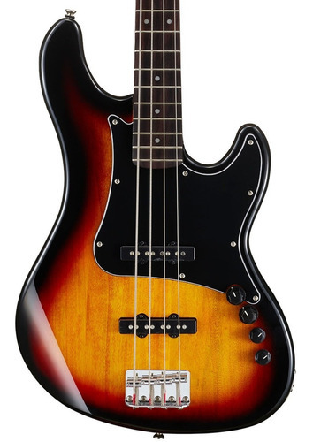 Bajo Cort Gb34jj Jazz Bass 4 Cuerdas Activo Orientación De La Mano Diestro Cantidad De Cuerdas 4 Color Sunburst 3 Tonos