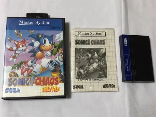 Sonic Chaos Master System na caixa com manual original