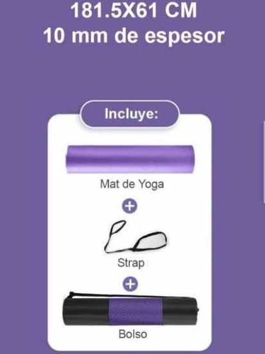 Mat De Yoga Alfombra Espesor 10mm Extra Resistente