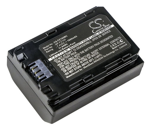 Bat. Compatible Np-fz100 Para Sony A7 Mark 3 A7r Alpha A9
