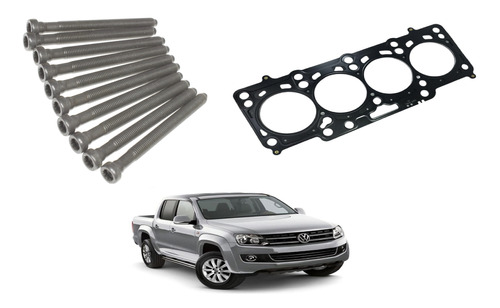 Kit Junta Tapa De Cilindros + Bulones Vw Amarok 2.0 Tdi Btdi