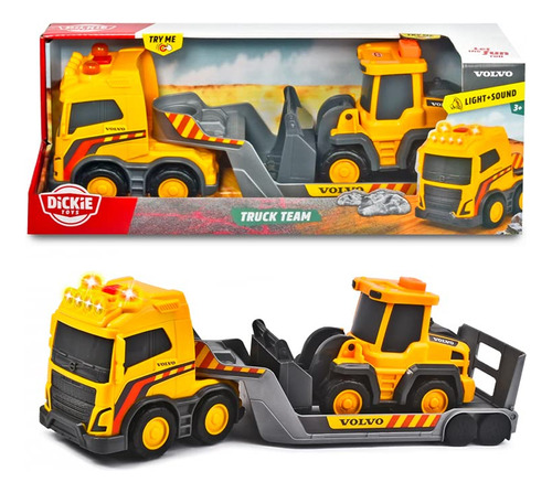 Dickie Toys - Camion Volvo Light & Sound Con Remolque + 1 Ve