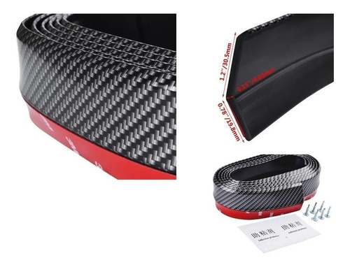 Imagen 4 de 10 de Lip Faldon Estribo Spoiler Universal Flexible Samurai 2.5m