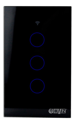 Interruptor Inteligente Touch 3 Botões Com Alexa Haiz Hz-ws3 Cor Preto