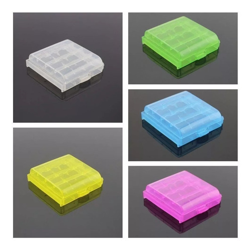 Case Para Pilhas Aa E Aaa Kit Com 10 Peças Cores Variadas