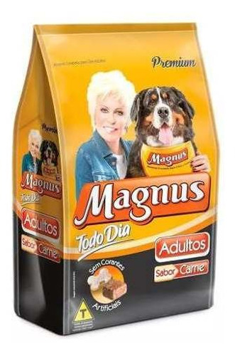 Ração Magnus Premium Cães Adultos Todo Dia Carne 15kg