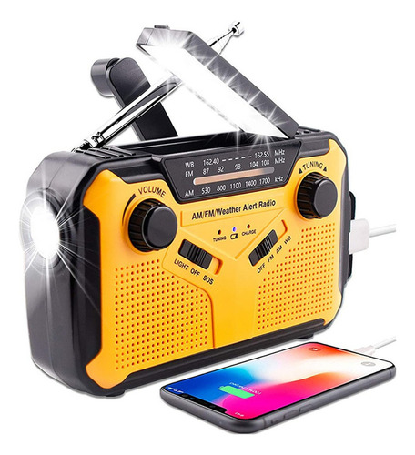 . Radio De Emergencia Radio Meteorológica Portátil Con