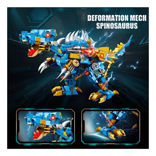 Kits De Construcción De Dinosaurios Stem 2 En 1 Spinosaurus,