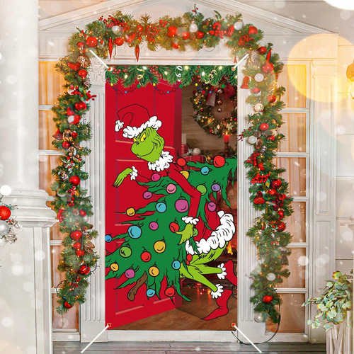 Cubierta De Puerta De Navidad Decoración De Puerta De