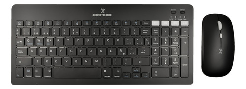 Kit Teclado Y Mouse Inalámbrico Zebrary Perfect Choice Mouse Negro Negro
