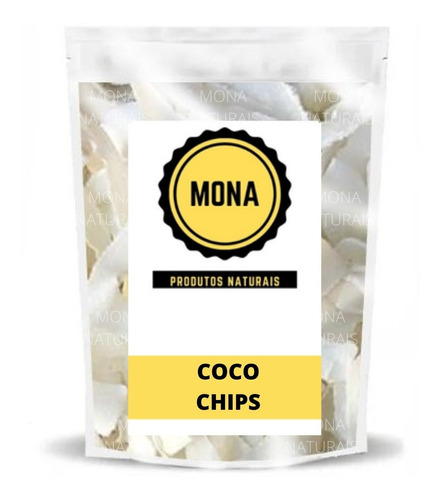 Coco Chips - 500g - Desidratado Sem Açúcar - Naturais Mona