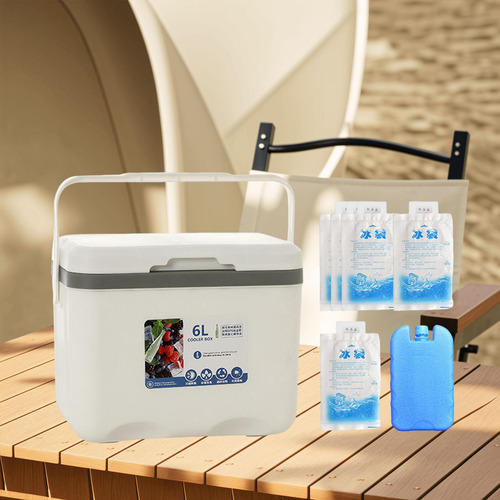 Nevera Portátil Para Acampar, Con Bolsa De Hielo, Ideal