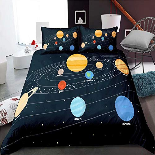 Juego De Ropa De Cama Galaxy Queen Niños Y Niñas, Jue...