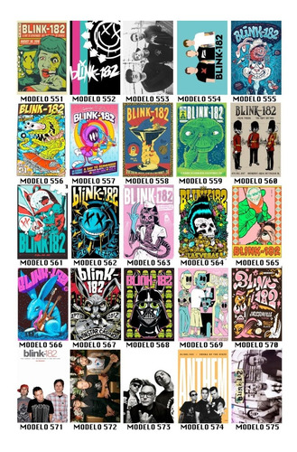 Imagem 7 de 7 de Kit 10 Impressos Fotográficos Show Poster De Bandas De Rock