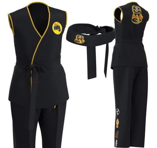 A Karate Kid Cobra Kai Taekwondo Traje Cosplay Niños Adulto