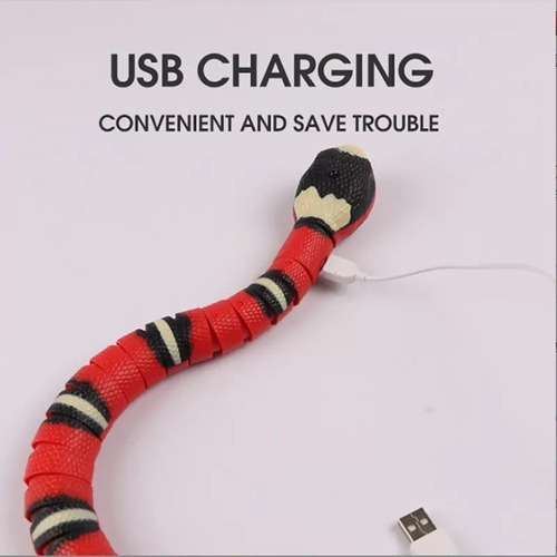 Imagen 5 de 8 de Serpiente Juguete Para Gatos Interactivo Sensor Obstáculos!