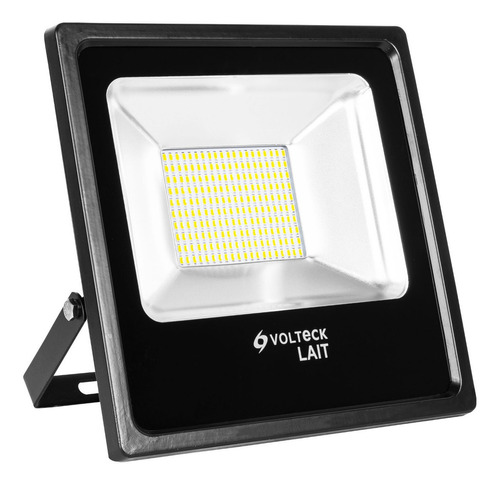 Reflector Delgado De Led 100 W Luz Cálida Volteck 48335 Color de la carcasa Negro